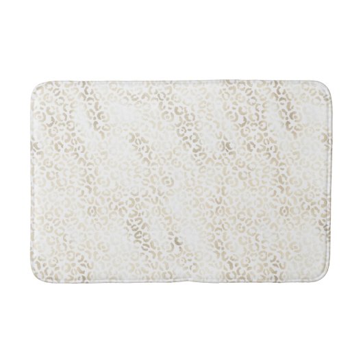 Tapis De Bain Empreinte de léopard Gold Blanc (Devant)