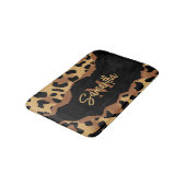 Tapis De Bain Empreinte de léopard Monogramme mignon (Angle)