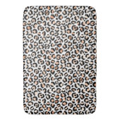 Tapis De Bain Empreinte de léopard noir blanc Peach (devant Vertical)