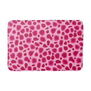Tapis De Bain Empreinte de léopard, noir et blanc