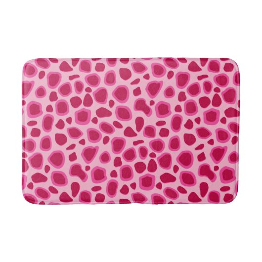 Tapis De Bain Empreinte de léopard, noir et blanc (Devant)