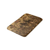 Tapis De Bain Empreinte de léopard Parties scintillant d'or (Angle)