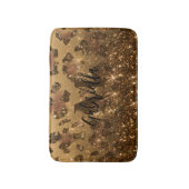 Tapis De Bain Empreinte de léopard Parties scintillant d'or (Devant (Vertical))