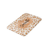 Tapis De Bain Empreinte de léopard Parties scintillant d'or (Angle)