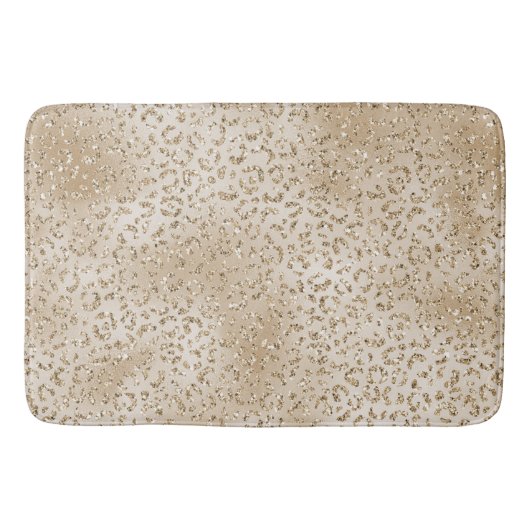Tapis De Bain Empreinte de léopard Parties scintillant Gold Luxe (Devant)