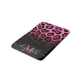 Tapis De Bain Empreinte de léopard Parties scintillant rose (Angle)