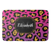 Tapis De Bain Empreinte de léopard pourpre (Devant)