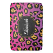 Tapis De Bain Empreinte de léopard pourpre (devant Vertical)