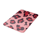Tapis De Bain Empreinte de léopard rose (Angle)
