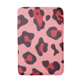 Tapis De Bain Empreinte de léopard rose (Devant (Vertical))
