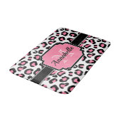 Tapis De Bain Empreinte de léopard rose (Angle)