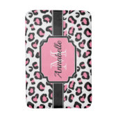 Tapis De Bain Empreinte de léopard rose (Devant (Vertical))