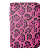 Tapis De Bain Empreinte de léopard rose chaud (devant Vertical)