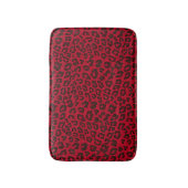 Tapis De Bain Empreinte de léopard rouge canneberge broyé (Devant (Vertical))