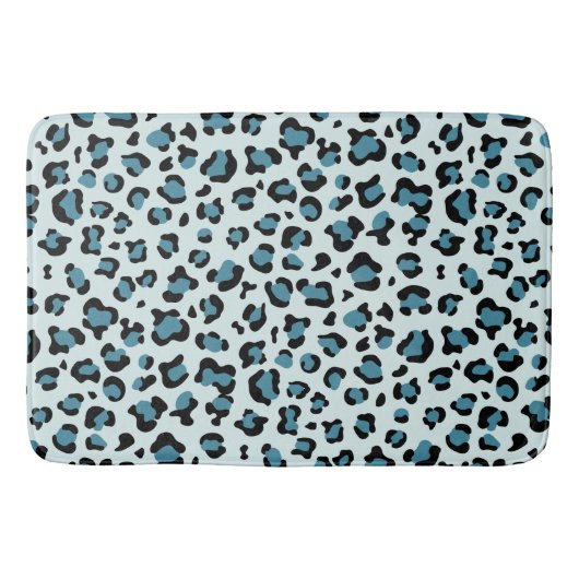Tapis De Bain Empreinte de léopard, Spots de léopard, Leopard bl (Devant)