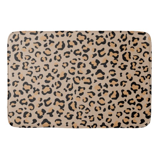 Tapis De Bain Empreinte de léopard, Spots de léopard, Leopard Br (Devant)