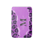 Tapis De Bain Empreinte de léopard violet (Devant (Vertical))