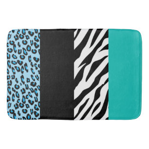 Tapis De Bain Empreinte de léopard, Zebra Print, Poster de anima