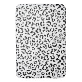 Tapis De Bain Empreinte de léopard, Zones Léopard, Noir Et Blanc (devant Vertical)