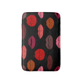 Tapis De Bain Empreinte de lèvres, baisers rose rouge. (Devant (Vertical))