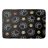 Tapis De Bain Empreinte de patte mignon de chien d'amusement (Devant)