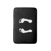 Tapis De Bain Empreintes de pas Blanc-Embouties (noir) (Devant (Vertical))