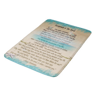 Tapis De Bain Empreintes de pas dans le poème de foi en la