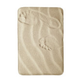 Tapis De Bain Empreintes de pas dans les vagues de sable comme (Devant (Vertical))