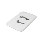 Tapis De Bain Empreintes de pas encrées (blanches) (Angle)