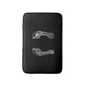 Tapis De Bain Empreintes de pas encrées (noir) (Devant (Vertical))