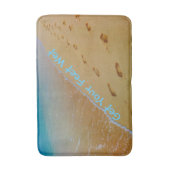 Tapis De Bain Empreintes de pas sur le rivage tropical de plage (Devant (Vertical))