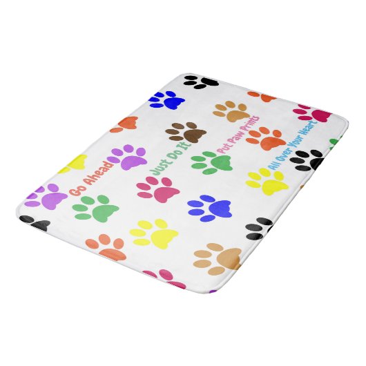 Tapis De Bain Empreintes de pattes (Angle)