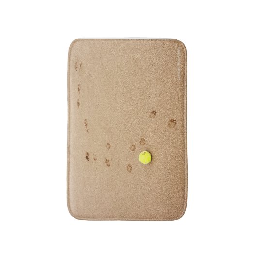 Tapis De Bain Empreintes de pattes dans le sable (Devant (Vertical))