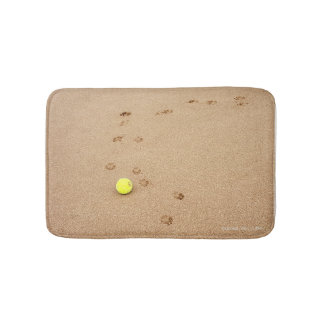 Tapis De Bain Empreintes de pattes dans le sable
