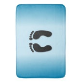 Tapis De Bain Empreintes Pieds Nus Bleu (devant Vertical)