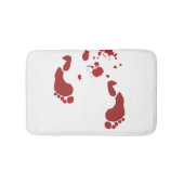 Tapis De Bain Empreintes sanglantes Sang Splissé Bain Mat (Devant)