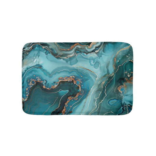 Tapis de bain en Agate de Teal (Devant)