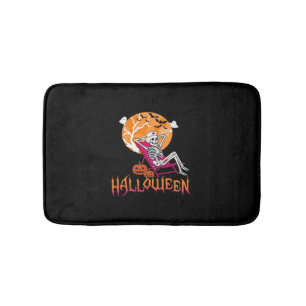 Tapis De Bain En Attente D'Halloween Infirmière D'Été Skeleton P
