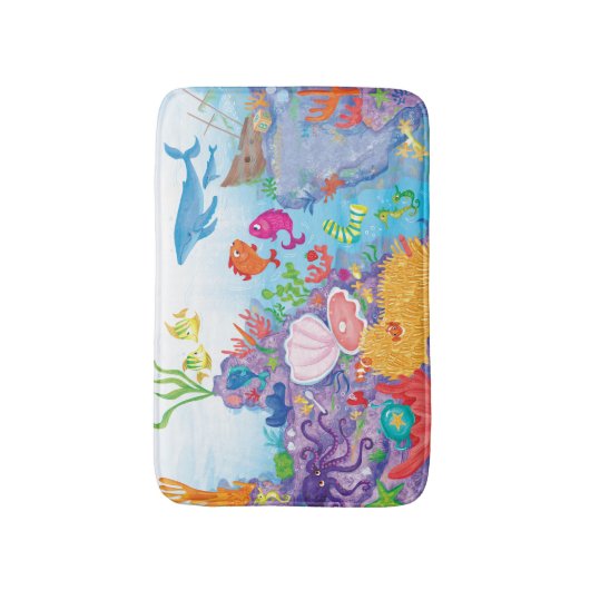Tapis De Bain En Bas Dans L'Océan (Devant (Vertical))