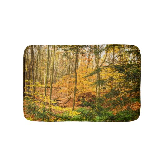 Tapis de bain en bois d'automne (Devant)