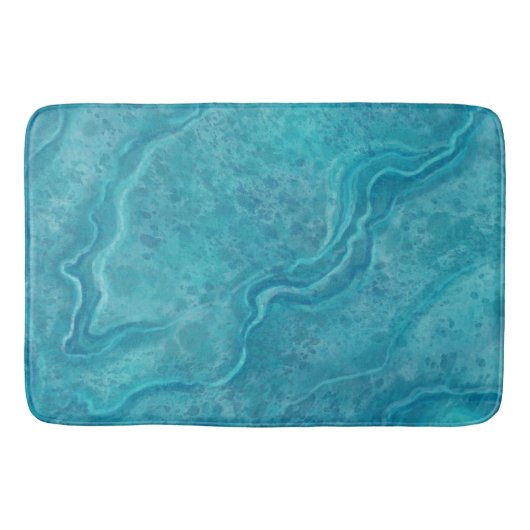 Tapis de bain en marbre turquoise (Devant)