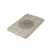 Tapis de bain en monogramme rustique marron (Angle)