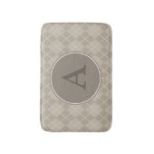 Tapis de bain en monogramme rustique marron (Devant (Vertical))