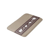 Tapis de bain en mousse à épingle brun rustique (Angle)