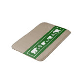 Tapis de bain en mousse de pinecone rustique vert (Angle)