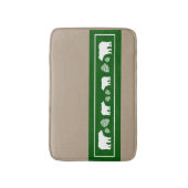 Tapis de bain en mousse de pinecone rustique vert (Devant (Vertical))