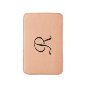 Tapis de bain en peluche monogrammé Peach Fuzz (Devant (Vertical))