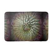 Tapis de bain en peluche vert et violet abstrait d (Devant)