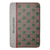 Tapis De Bain en vichy de Noël des années 1940 (devant Vertical)