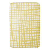 Tapis De Bain en vichy motif en jaune (devant Vertical)